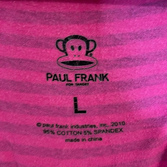 Paul Frank 2010s Monkey Hot Pink Tank Top, Emo, Scenecore, Large - Picture 3 of 5